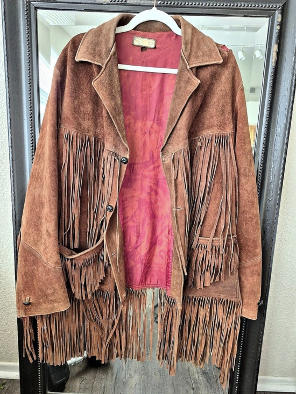 💕Vintage Brown Western Fringe Suede Jacket💕